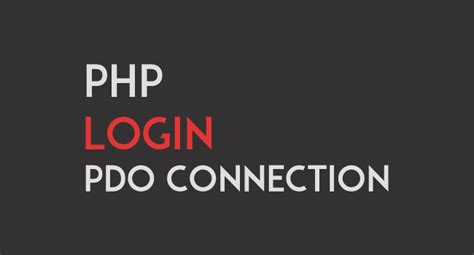 php login system  pdo connection
