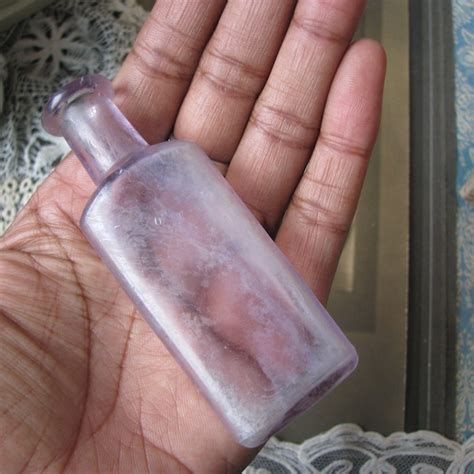 Purple Glass Bottle - Etsy