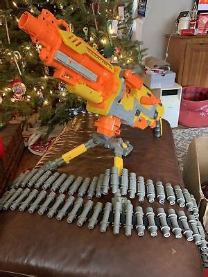 NERF VULCAN EBF-25 PULSE RIFLE CHAIN GUN 8 FEET TRIPOD TESTED, WORKS GREAT | eBay