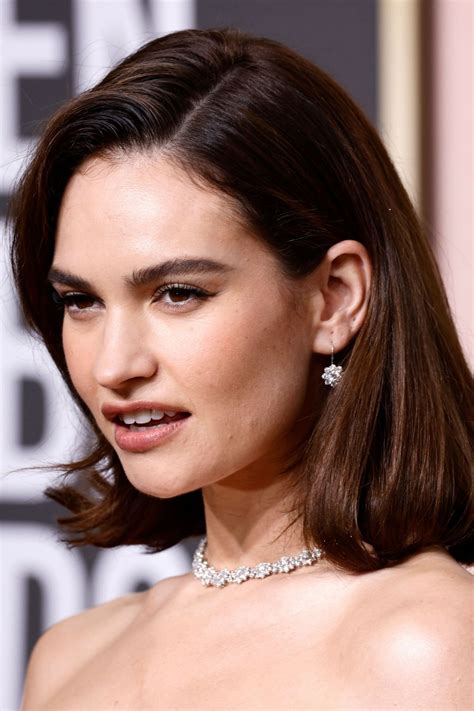 LILY JAMES at 80th Annual Golden Globe Awards in Beverly Hills 01/10