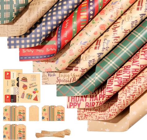 amazoncom heelay eco friendly gift wrapping paper  cut lines