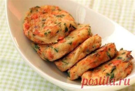 Котлетки-оладушки с крабовым мясом и семгой Ингредиенты: - Семга (филе ...