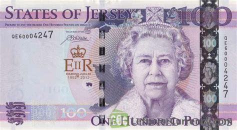 100 Jersey Pounds banknote Diamond Jubilee - Exchange yours for cash