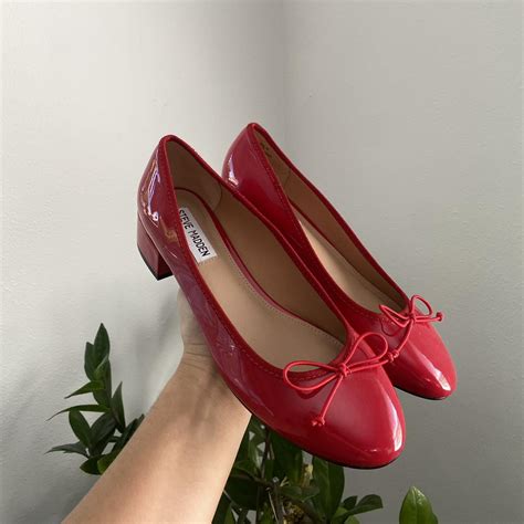 Steve Madden Red Ballerina Shoes Cutest little... - Depop