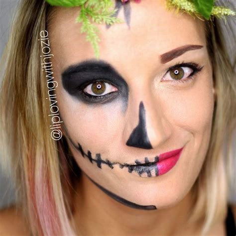 Glamorous Skull Makeup for Halloween