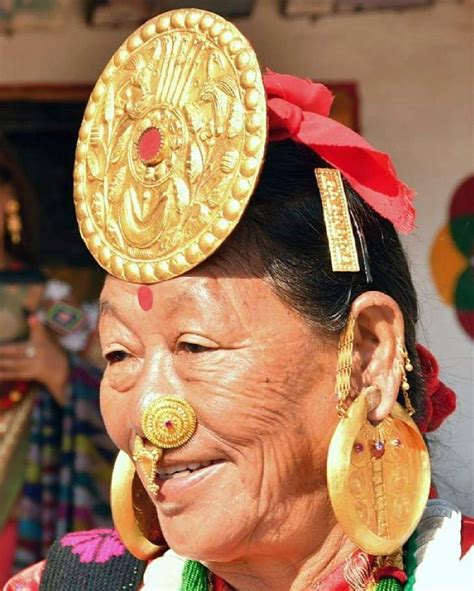 kirati elderly woman  nepal nepal jewelry body jewelry piercing