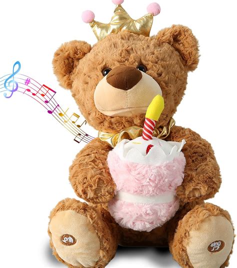 Amazon.com: Marsjoy Musical Happy Birthday Teddy Bear with Glowing