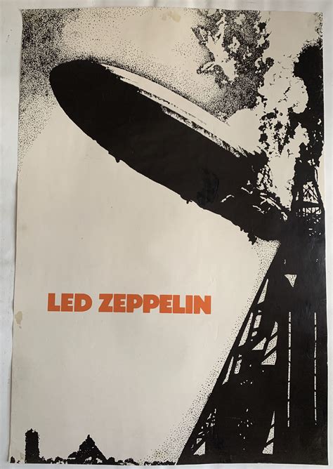 led zeppelin  st lp uk promo poster  retail version