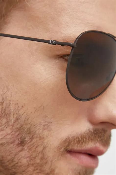 Сонцезахисні окуляри Armani Exchange чоловічі колір бордовий | ANSWEAR.ua