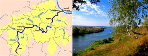 Карта реки Ока: рыбалка на реке, карта глубин реки и притоки