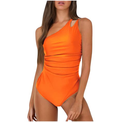 Womens One Piece Tankini Swimsuits Cropped Wide Straps Swimwear Push Up