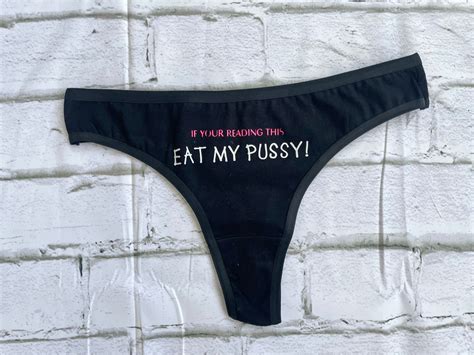 Eat My Pussy /put a Baby in Me Thong/wedding Gift/bachelorette - Etsy