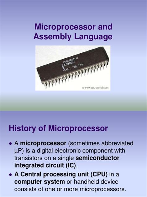 Introduction to Microprocessors | Microprocessor | Central Processing Unit