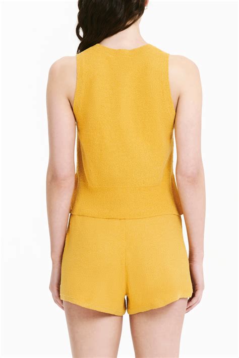 Shop Binx Cropped Tank in Mango | Nude Lucy