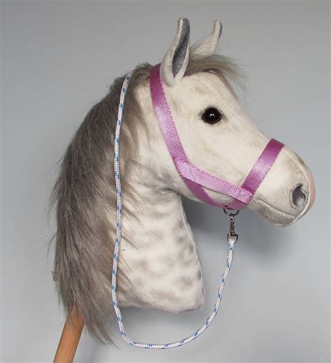 Pink halter and lead rope for hobby-horsing horse (stick horse ...