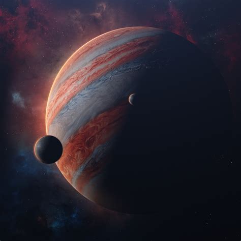 Jupiter Wallpaper 4K, Moons of , Solar system, Planet