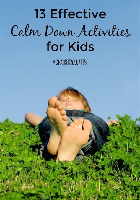 calming activities  kids