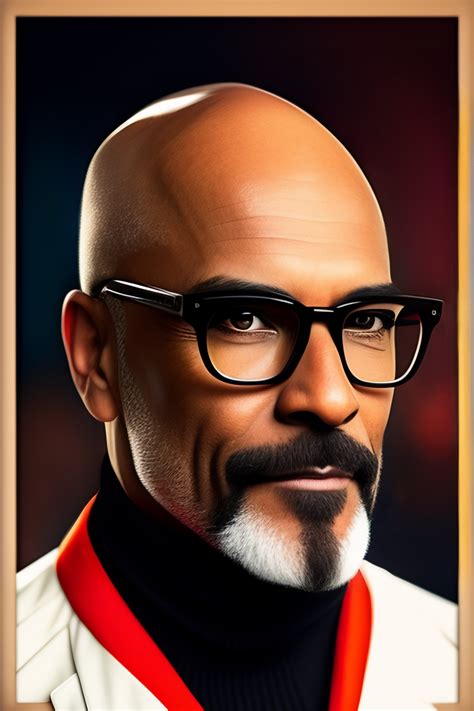 Lexica - A 56 year old teacher. Bald with short beard. He wears glasses
