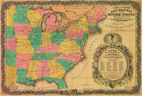 railroad map   united states  photograph  james defazio pixels