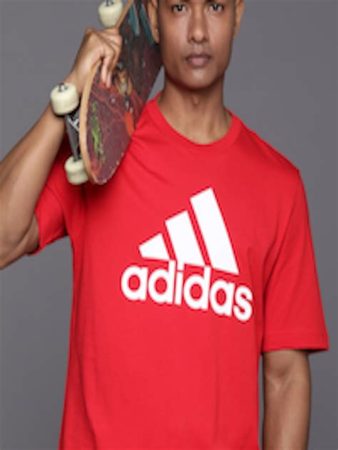 Buy ADIDAS Men Brand Logo Printed Pure Cotton Training T Shirt ...