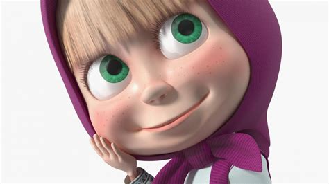 Masha from Masha and the Bear Sitting Pose 3D | 3D Molier International