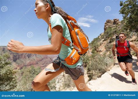 Trail Runner Cross Country Running Grand Canyon Stock Image - Image of ...