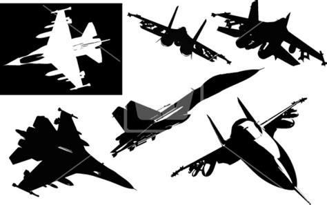 Fighter Jet Silhouette Vector at Vectorified.com | Collection of ...