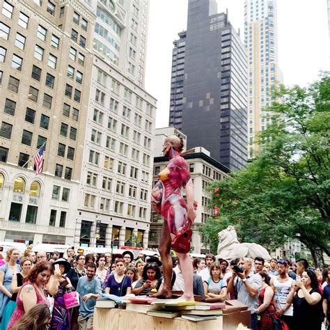Amanda Palmer at NY Public Library | Den Art body painting studio