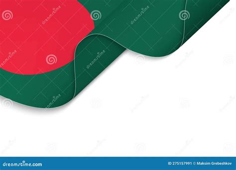 Waving flag of Bangladesh stock vector. Illustration of sign - 275157991