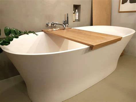 stylish solid oak bath board  candle good book oliver cremin