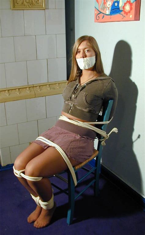 Blond woman chair tied and tape gagged. by Lovingbondage88 on DeviantArt