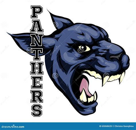 Mascote das panteras ilustração do vetor. Ilustração de animal - 65068620