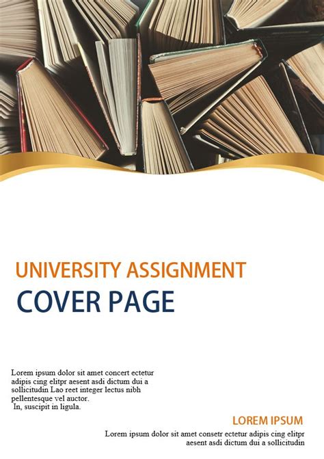 creative university assignment cover page  ms word   title