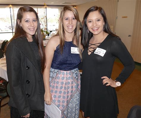 Rachel Bauer, left, with scholarship recipients Michelle Bauer and
