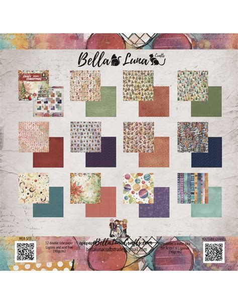 BELLA LUNA CRAZY CHRISTMAS BASICS 8x8 COLLECTION PACK - Scrapbook Centrale