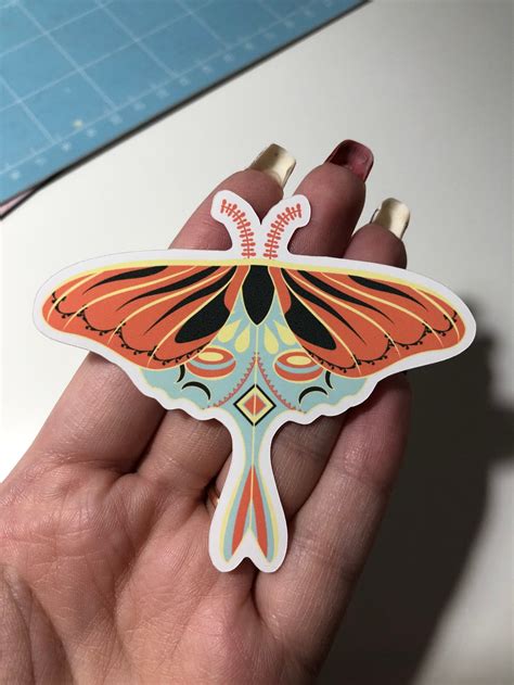 Geometric Moths // Insect Curio Die-cut Sticker Set - Etsy