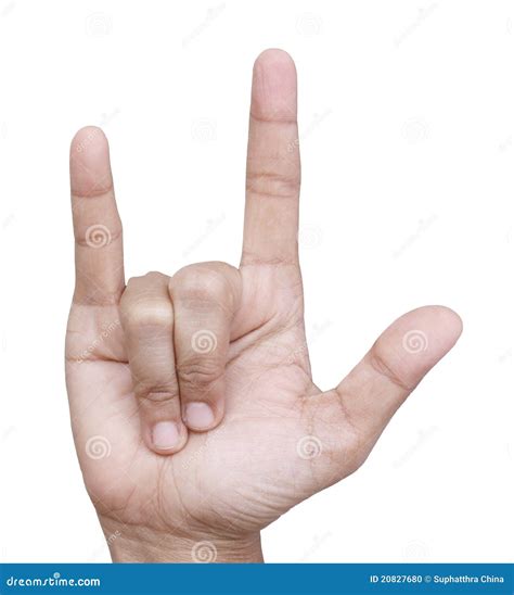 Hand Sign Language I Love You Stock Photo - Image of symbol, hand: 20827680