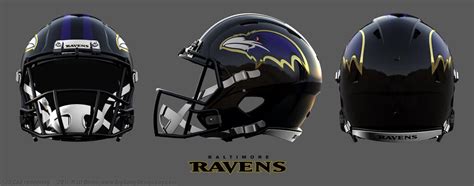 Baltimore Ravens Helmet - Schematic 3 View by Ravendeviant on DeviantArt