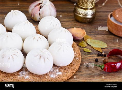 Khinkali National Dish of Georgian Cuisine Studio Photo Stock Photo - Alamy