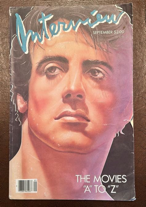 andy warhols vintage interview magazine  sylvester stallone