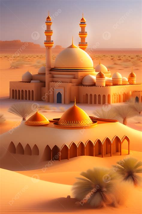 beautiful mosque wallpaper   desert background wallpaper image