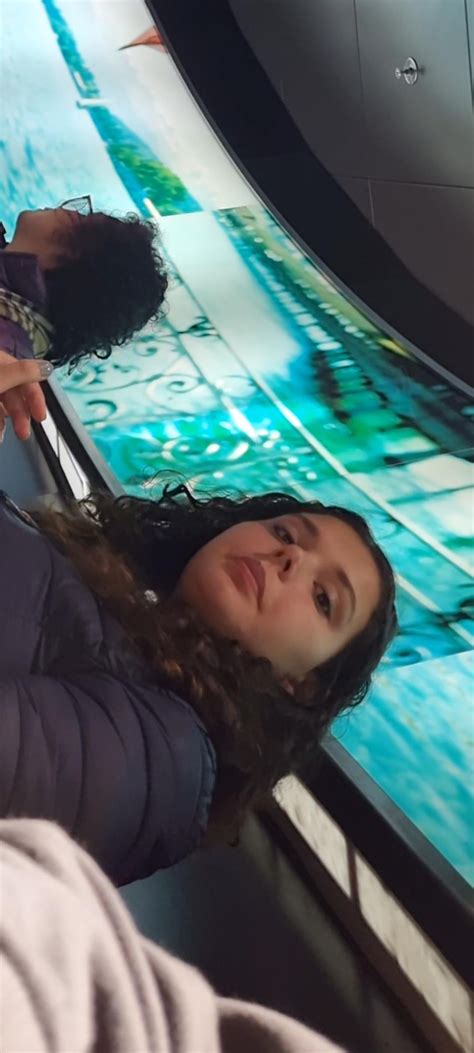 Beautiful girl stares at my bulge while sitting (on the last picture u