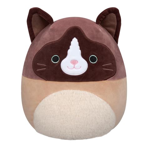 Squishmallows Original 16-Inch Woodward Snowshoe Cat with Fuzzy Belly