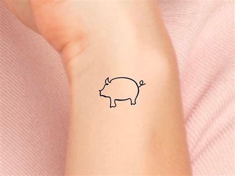 Pig Temporary Tattoo - Etsy