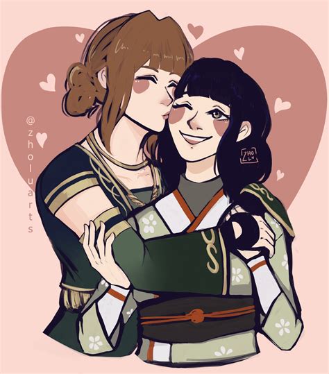 Anisa and Kumi by @zholuarts : r/genshinsapphic