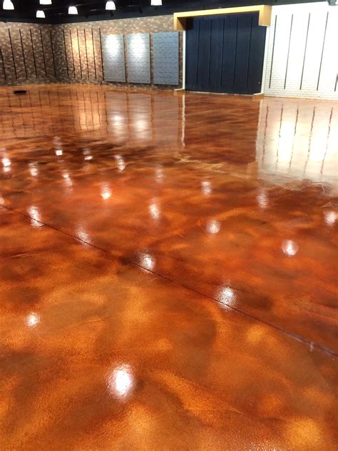 acid stain floor patterns