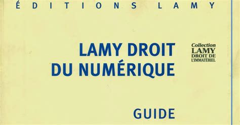 novedades biblioteca rhc lamy droit du numerique guide solutions