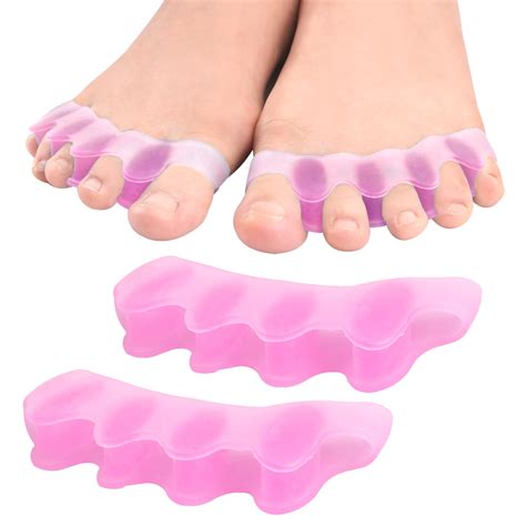 2 Pairs Toe Separators for Foot Pain Relief - Correct Bunions and