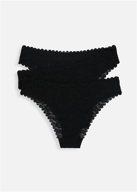Lace No Panty Line Brazilians 3 Pack | Woolworths.co.za