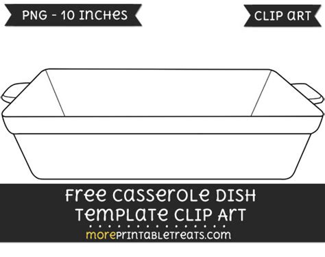 Casserole Dish Template – Clipart